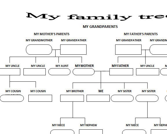 Remarkable Free Worksheets Family Tree With Additional Family Tree