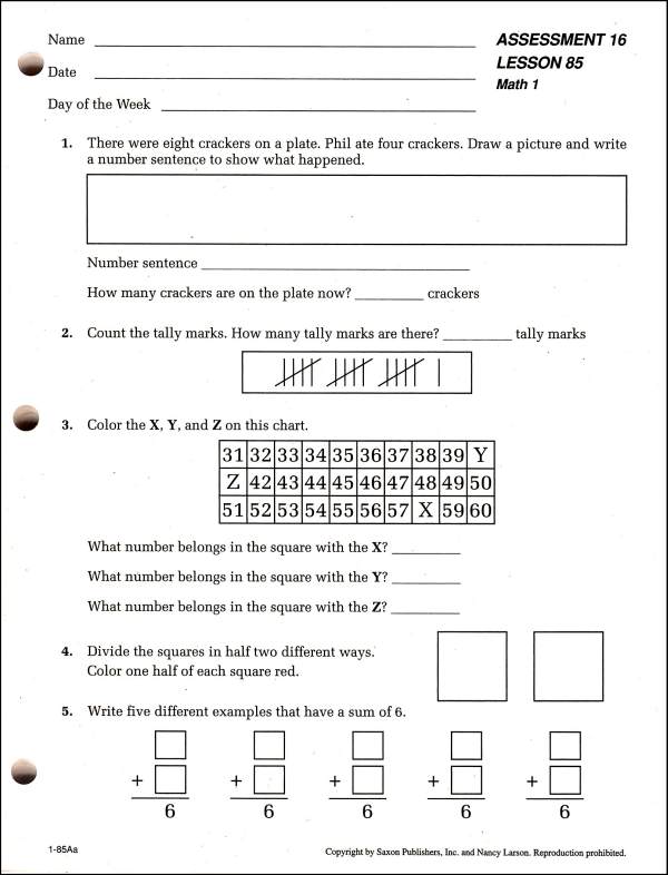 Saxon Math 1 Student Workbooks   Fact Cards (001523) Details