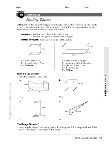 Science Worksheet On Density