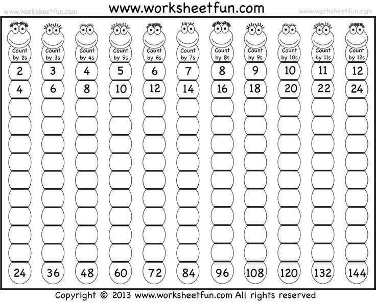 Skip Counting Multiplication Worksheets Skip Counting Homeschool