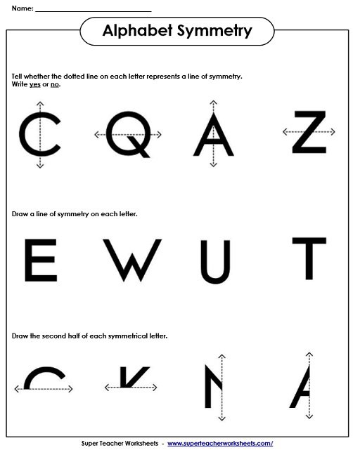 Symmetry Worksheets Grade 3