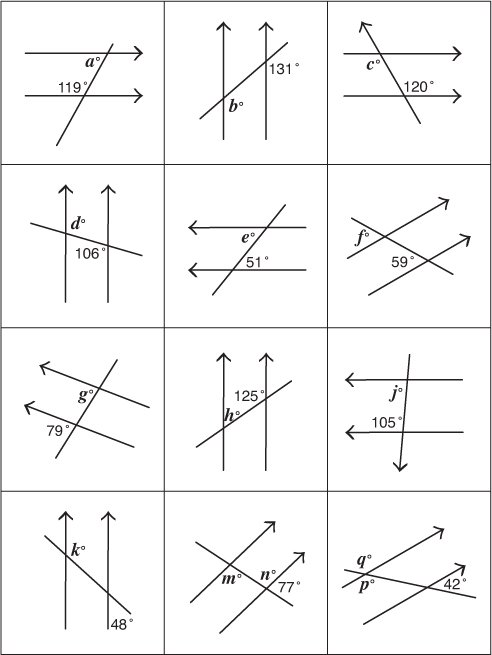 Transversal Angles Worksheet Middle School