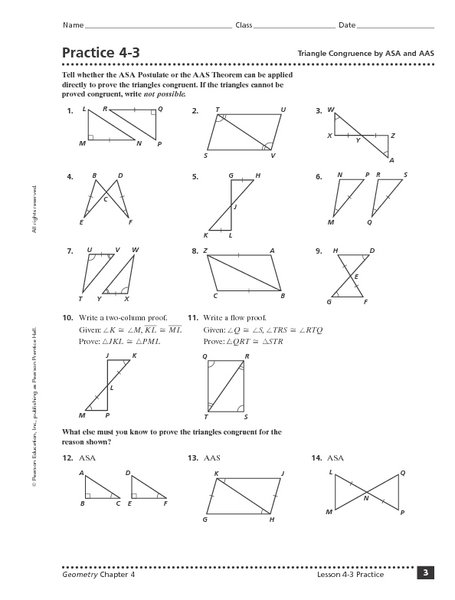 Triangle Congruence Worksheet Congruent Triangles Proof Worksheet