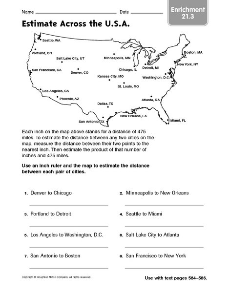 Using Map Scales Worksheet Worksheets For All