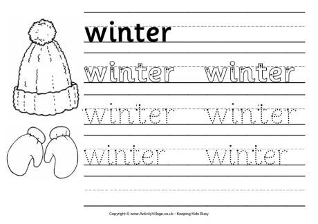 Winter Worksheets For Kindergarten Free