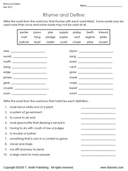 Word Class Worksheets Worksheets For All