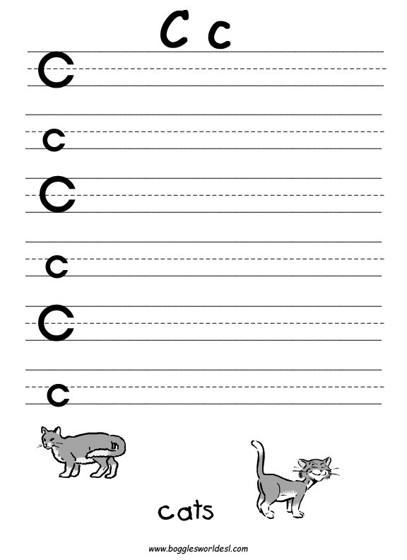 Worksheet For Kindergarten Letter C