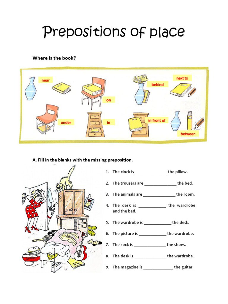 Worksheet Preposition Of Location