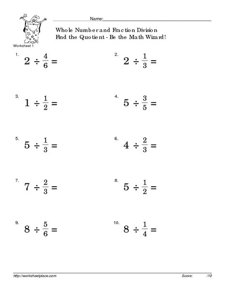 Dividing And Multiplying Fractions Worksheets