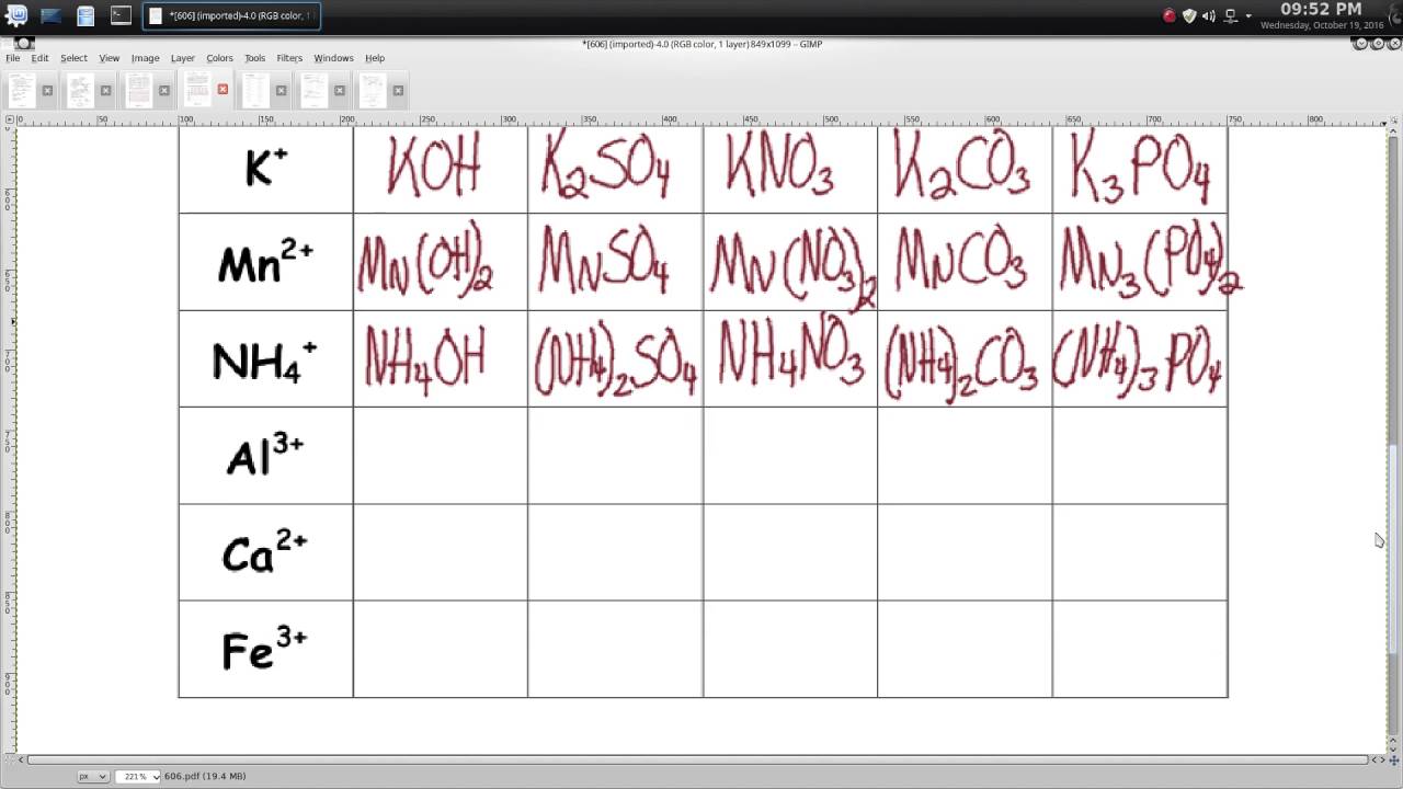 Writing Chemical Formulas Worksheet Answer Key