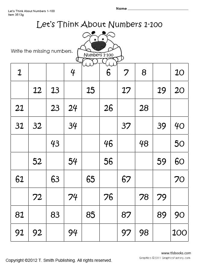 1 To 100 Worksheet The Best Worksheets Image Collection