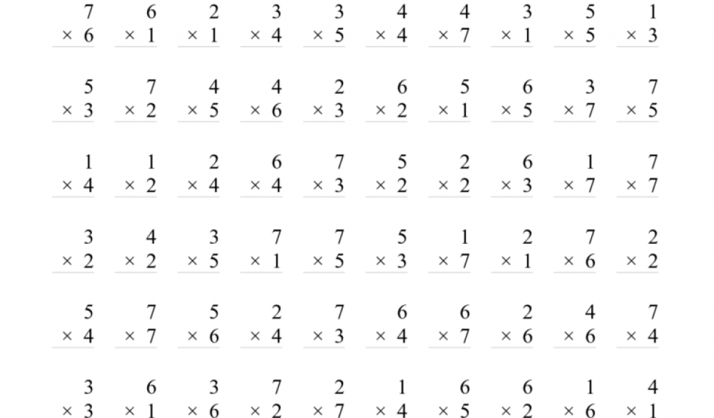 3rd Grade Multiplication Worksheets 358277