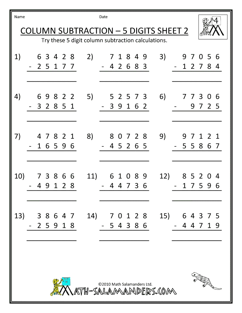 50 Division Worksheets Grade 5, Math Worksheet   Class 4 Math