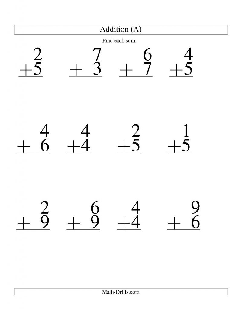 Addition Worksheets For Grade 1 Kids Printable Year Quotes 0 10