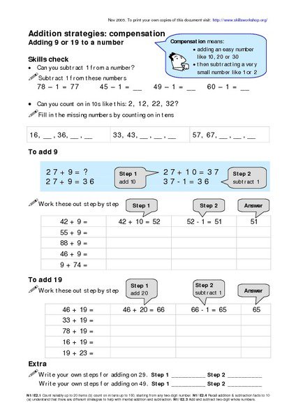 Addition Worksheets Using Jump Strategy The Best Worksheets Image