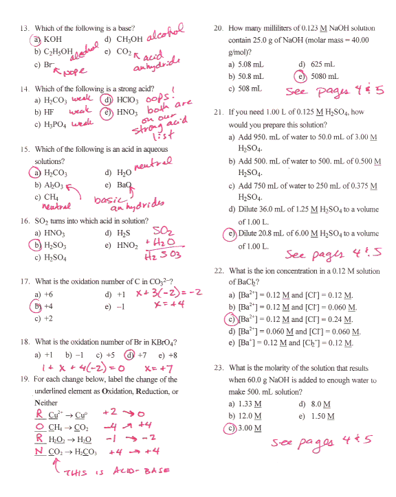 Oxidation And Reduction Worksheets With Answers