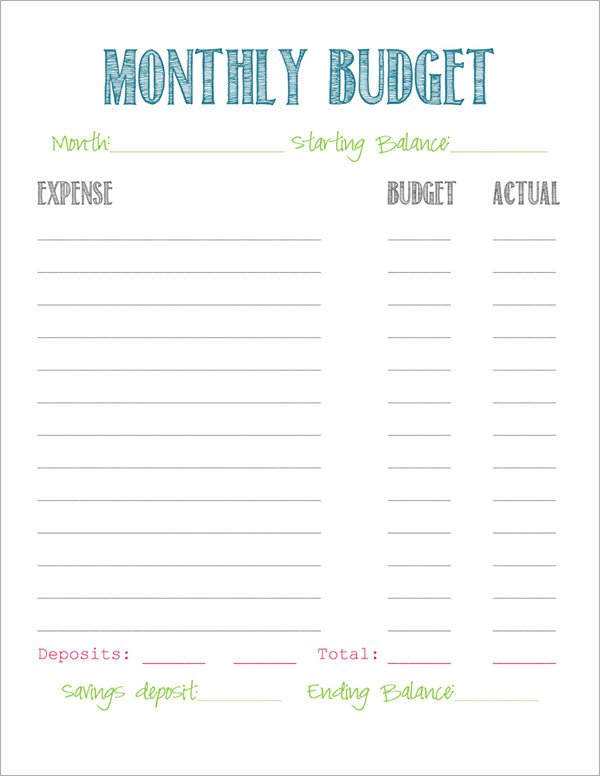 Basic Budget Form