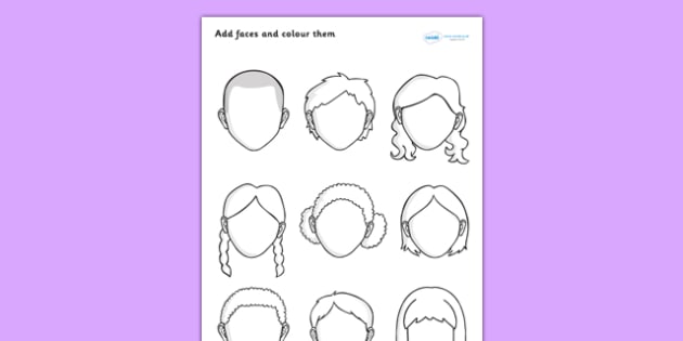 Blank Faces Worksheet