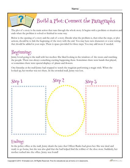 Build A Plot  Connect The Paragraphs Worksheet