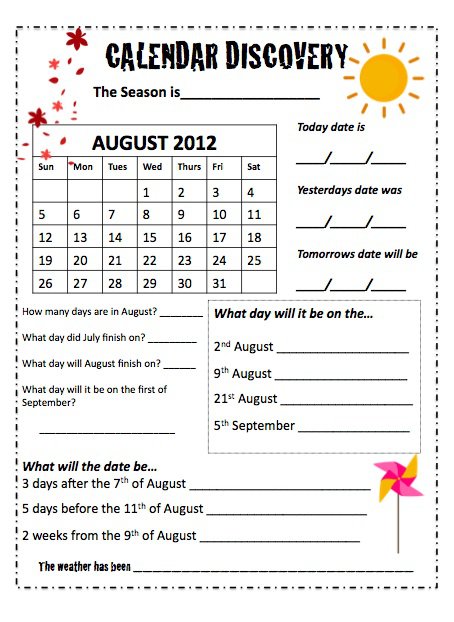 Calendar Worksheets Functional Maths Worksheets