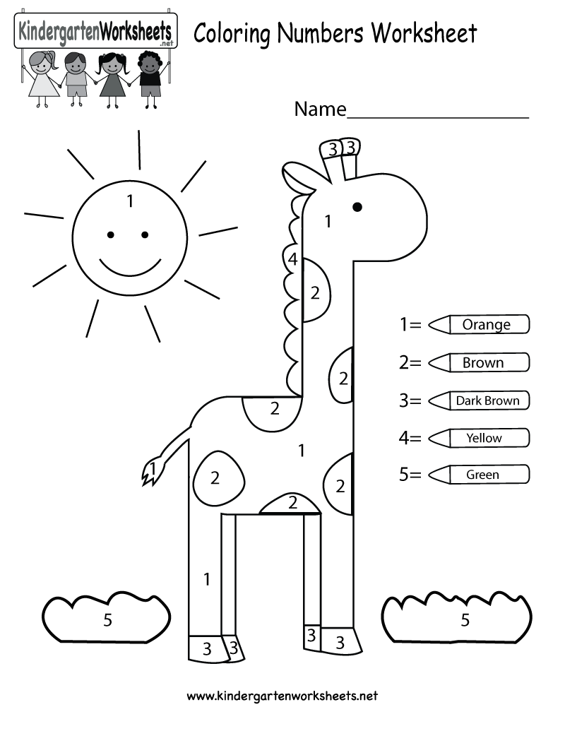 Collection Of Kindergarten Worksheets For Numbers