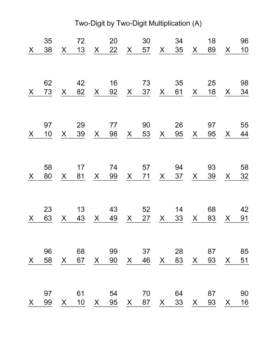 Collection Of Kumon Multiplication Worksheets Pdf