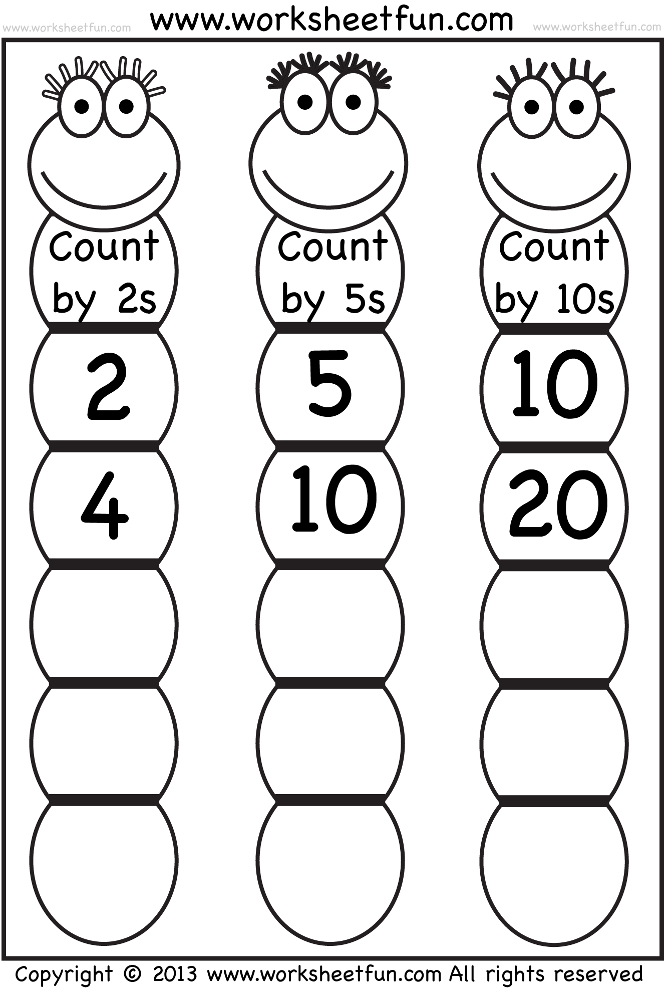 Collection Of Math Worksheets Skip Counting By 2s