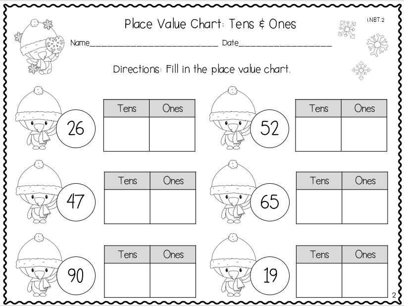 Collection Of Math Worksheets With Tens And Ones