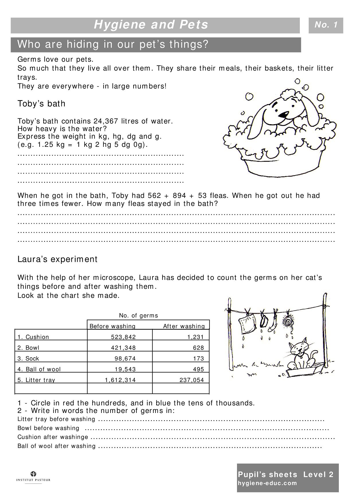 Collection Of Pet Care Worksheets Kindergarten
