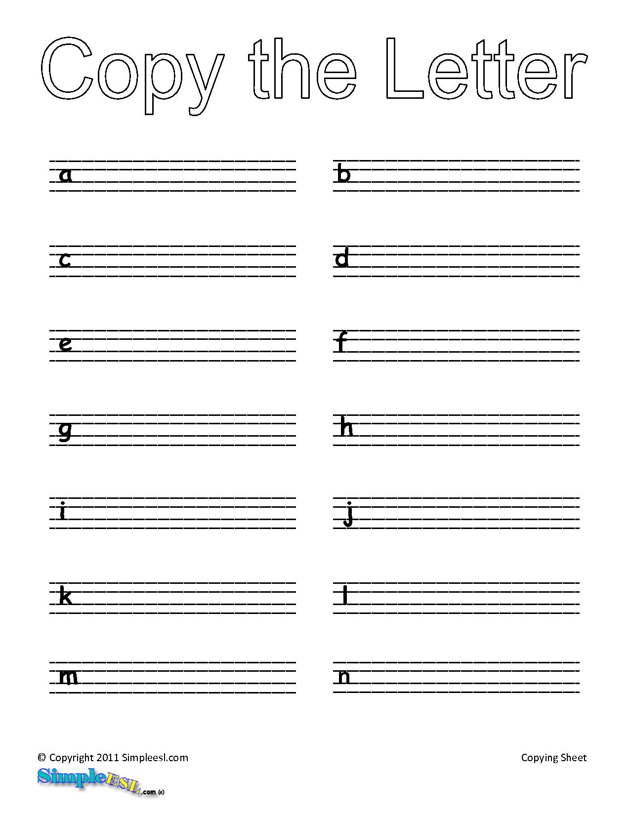 Collection Of Printable Beginner Handwriting Worksheets