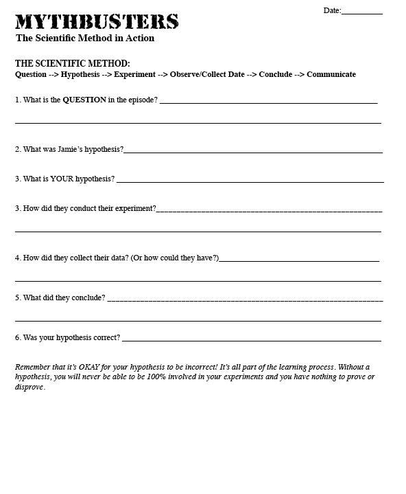 Collection Of Scientific Inquiry Worksheets