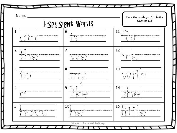 Collection Of Writing Worksheets For Kindergarten Sight Words