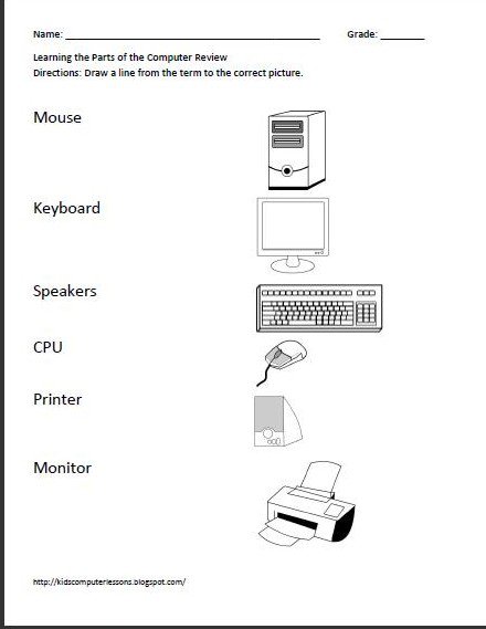 Computer Worksheets For Kids The Best Worksheets Image Collection