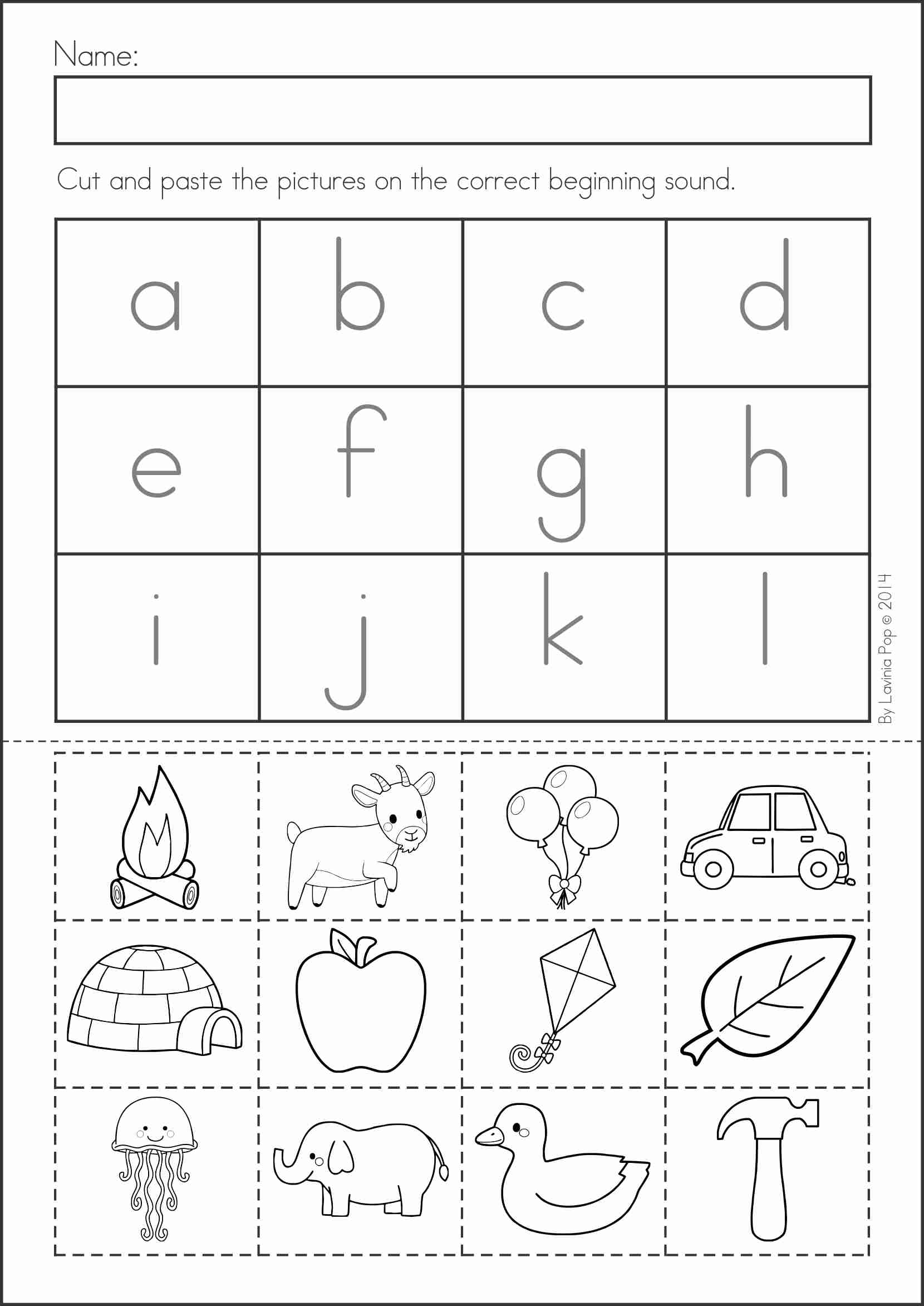 Cut And Glue Worksheets For Preschool 545772
