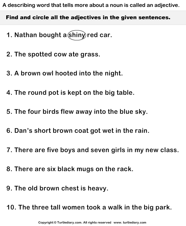 Descriptive Words Worksheet Grade 5 Inspirational Identify