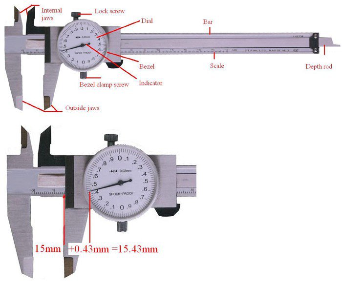 Reading A Dial Caliper Worksheets