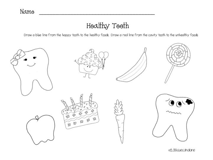Endearing Teeth Worksheets For Kids Science Teaching Free Worksheets Samples