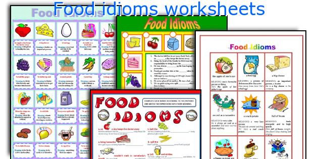English Teaching Worksheets  Food Idioms