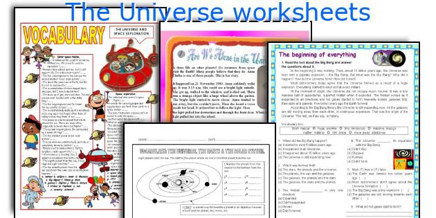 English Teaching Worksheets  The Universe