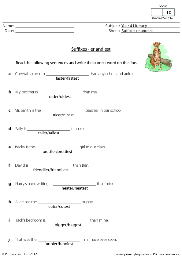 Er Suffix Worksheet The Best Worksheets Image Collection