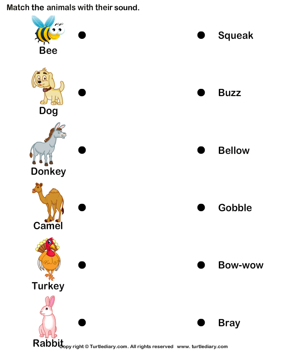 Farm Animals With Sounds Worksheet