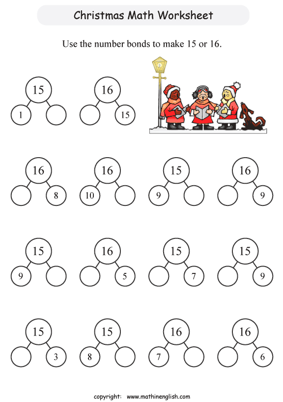 Formidable Free Christmas Math Worksheets Grade 1 For Printable
