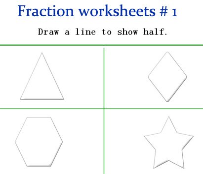 Free Printable Fractions Worksheets For Kindergarten