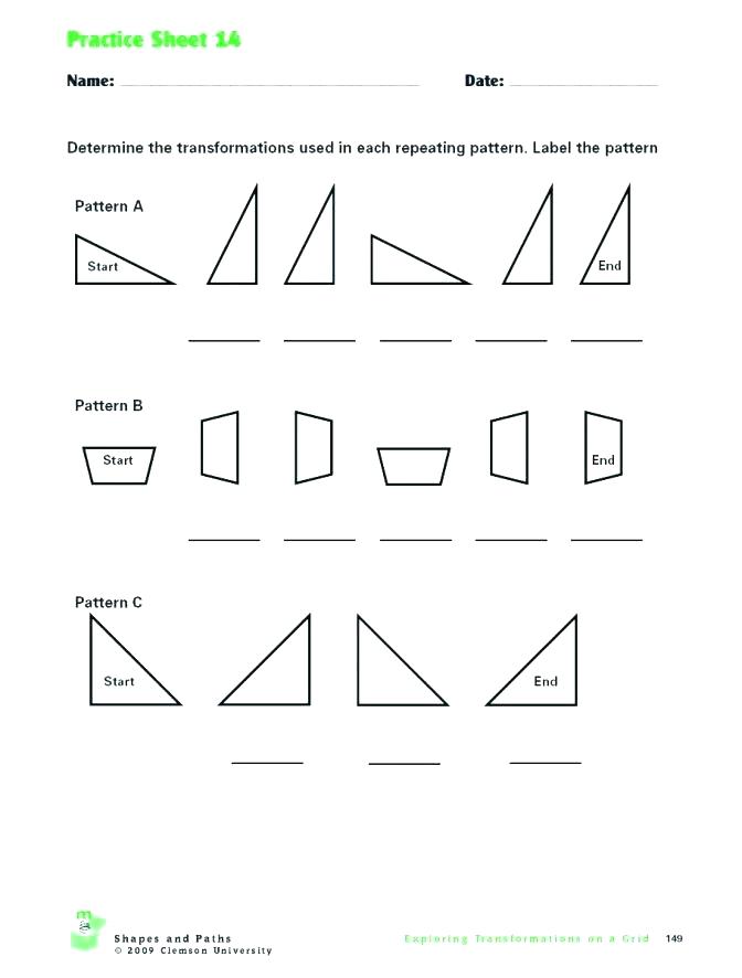 Glide Reflection Worksheet