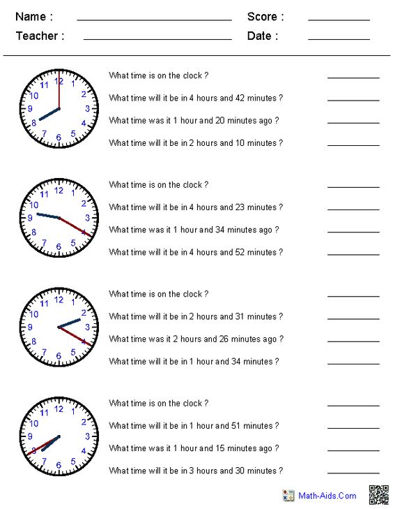 Grade 3 Maths Worksheets On Time Problems With Answer Key Print