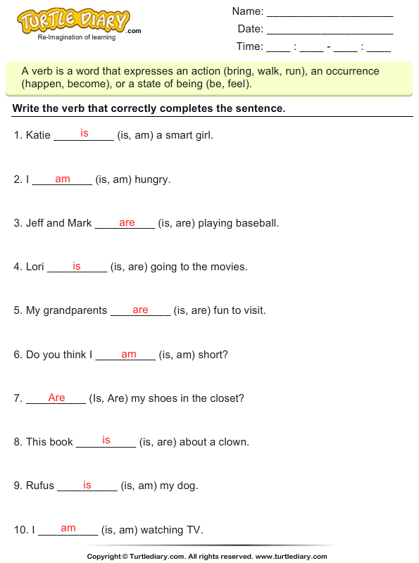 Grammar Worksheets Using A And An