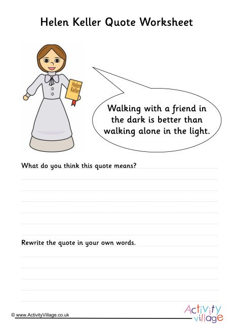 Helen Keller Worksheets Helen Keller Worksheets