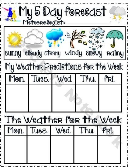 Image Result For Weather Forecast For Kids With Questions