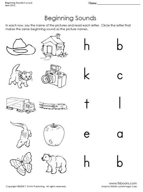 Initial Sounds Worksheets For Kindergarten 403197 | Free Worksheets Samples