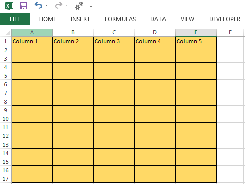 Inserting Columns In Excel Worksheet Using Vba